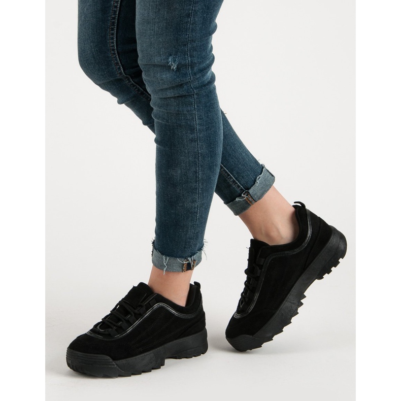 Schwarze Wildleder Sneakers 2