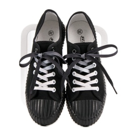 Yes Mile Modische schwarze Turnschuhe 1