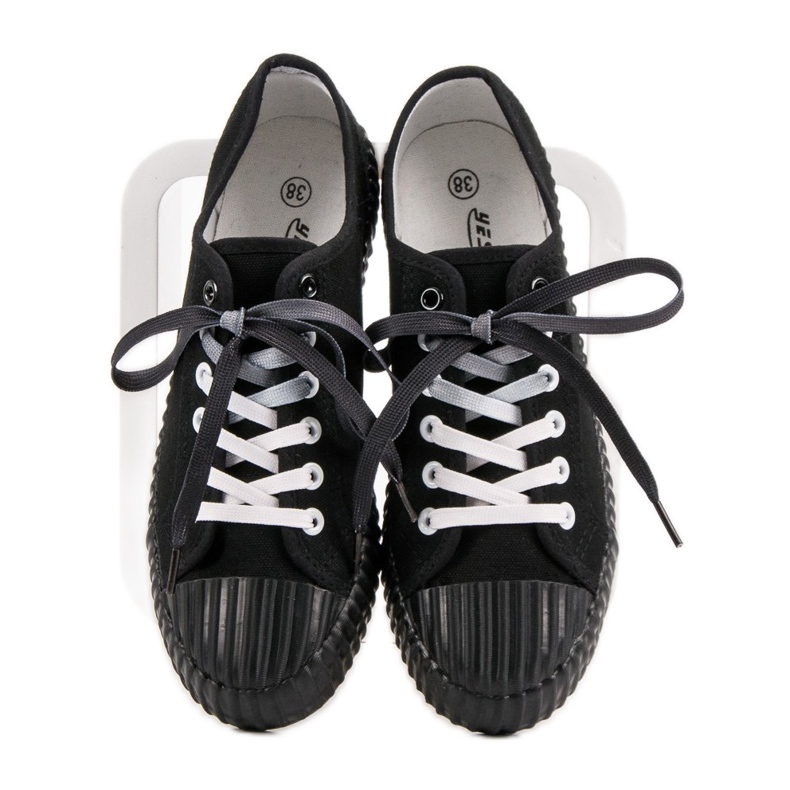 Yes Mile Modische schwarze Turnschuhe 1
