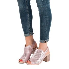 Filippo Ledersandalen rosa 1