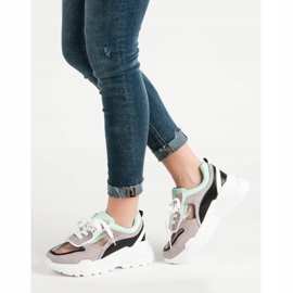 SHELOVET Transparente Sneaker auf der Plattform grau 1