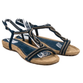Corina Lässige Sandalen blau 1