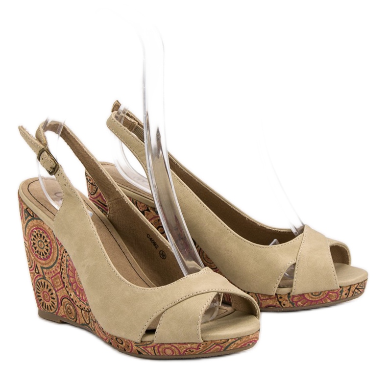 Corina Modische Ethno-Sandalen braun 2