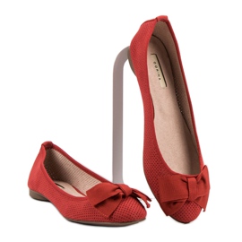 Corina Rote durchbrochene Ballerinas 2