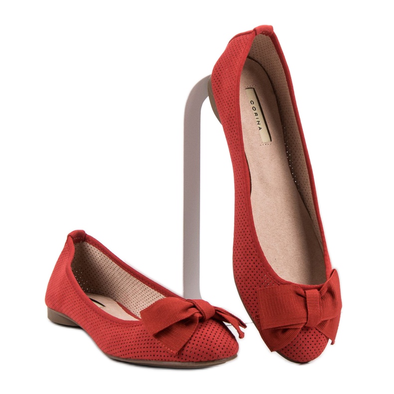 Corina Rote durchbrochene Ballerinas 2