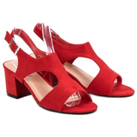Queen Vivi Sandalen aus Wildleder rot 1