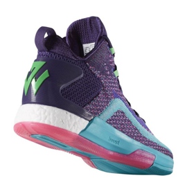 Basketballschuhe adidas John Wall 2 Boost Prime Knit M D70028 mehrfarbig lila 1