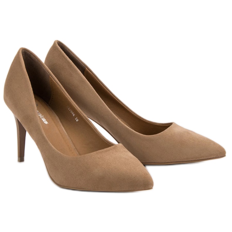 Primavera Wildleder-Pumps an einer Nadel braun 1