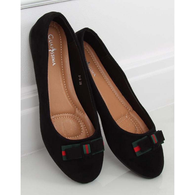 Schwarze Damen Ballerinas X-3 Negro 1