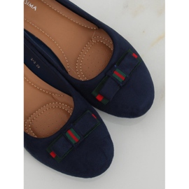 Marineblaue Ballerinas für Damen X-3 Azul Marino navy blau 1