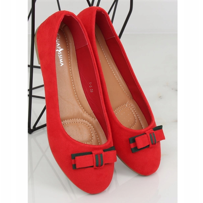 Rote Damen Ballerinas X-3 Rojo 2
