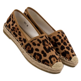 Gefleckte Espadrilles braun 1