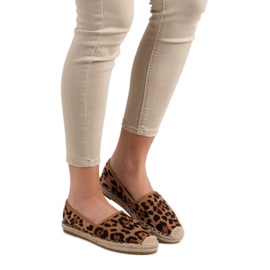 Gefleckte Espadrilles braun 2
