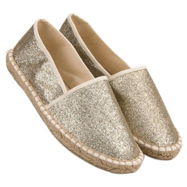 Cm Paris Glitzer goldene Espadrilles 1