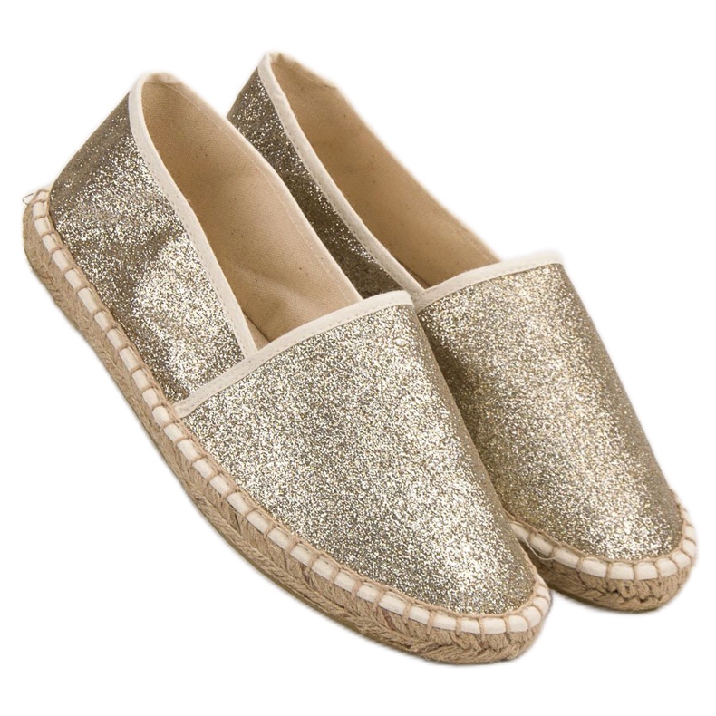 Cm Paris Glitzer goldene Espadrilles 1