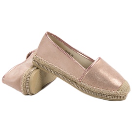 Lucky Shoes Puder-Espadrilles mit Kristallen rosa 1