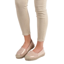 Lucky Shoes Puder-Espadrilles mit Kristallen rosa 2