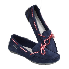 Marineblaue Loafer für Damen MH04 Navy navy blau 2