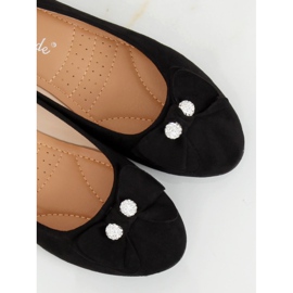 Schwarze Damen Ballerinas 6244 Schwarz 1