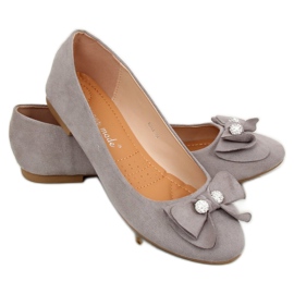 Graue Ballerinas für Damen 6244 Grau 1