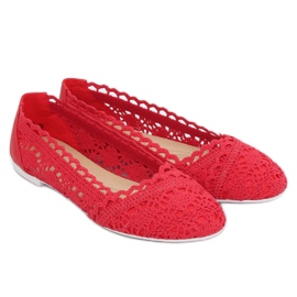 Rote durchbrochene Ballerinas 4701 Rot 1