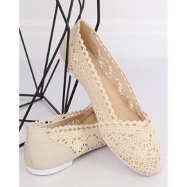 Beige durchbrochene Ballerinas 4701 Beige 1