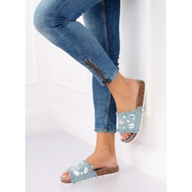 Blaue Jeans-Hausschuhe CK100 LT.BLUE mehrfarbig 1