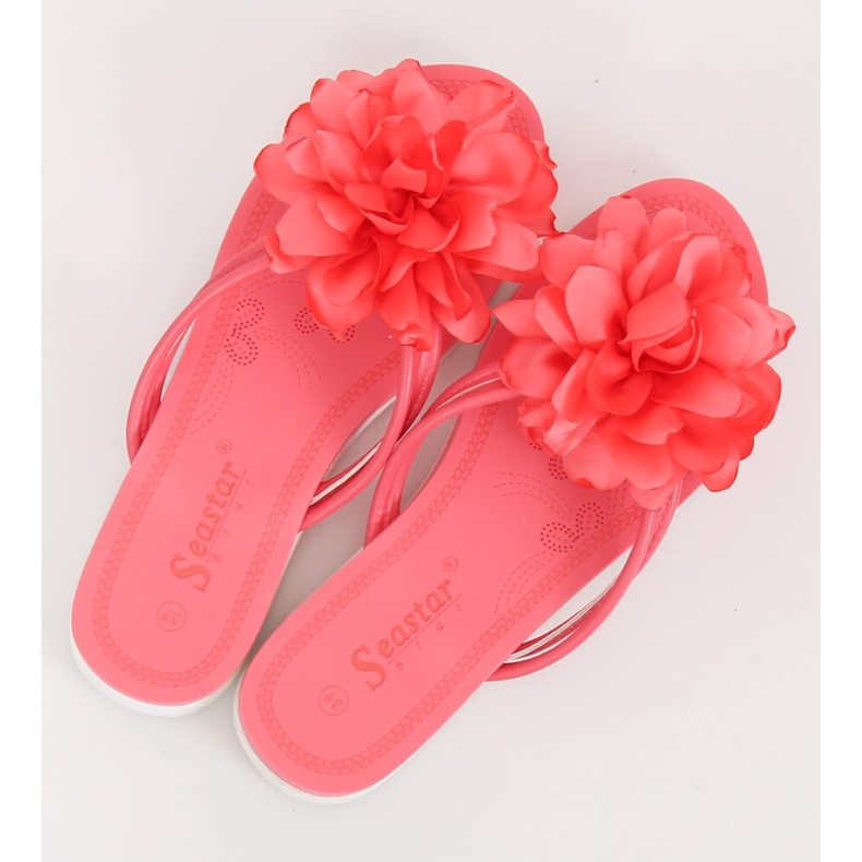 Flip-Flops mit Blumenrosa CK103 Coral 2