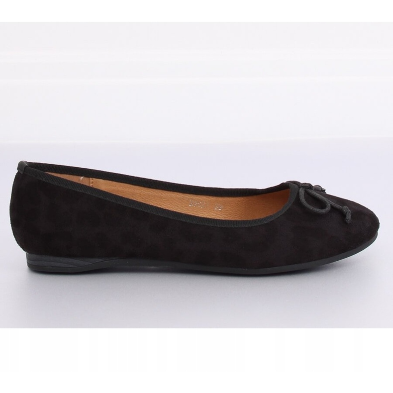 Schwarze Damen Ballerinas mit Leopardenmuster H9021 Negro 1
