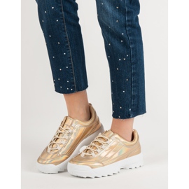 Holo gold lackierte Sneakers golden 1