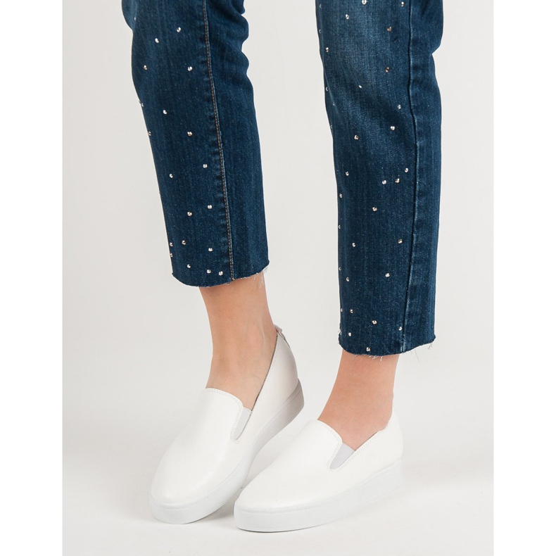 Klassische Slipons weiß 2