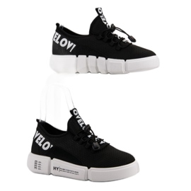 Sportschuhe mit Manschetten-Liebe schwarz 1