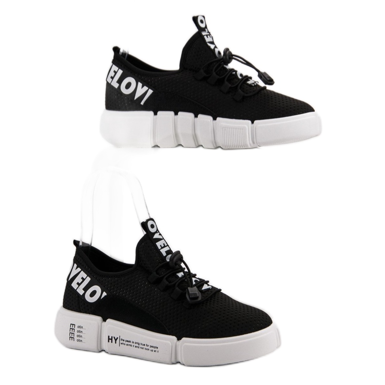 Sportschuhe mit Manschetten-Liebe schwarz 1