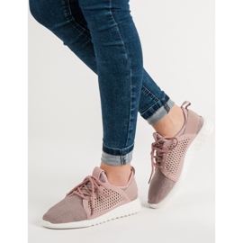 Modische Textilschuhe lila 1