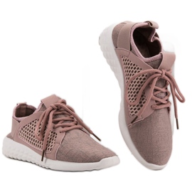 Modische Textilschuhe violett 2