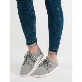 Modische Textilschuhe grau 1