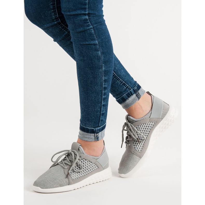 Modische Textilschuhe grau 2
