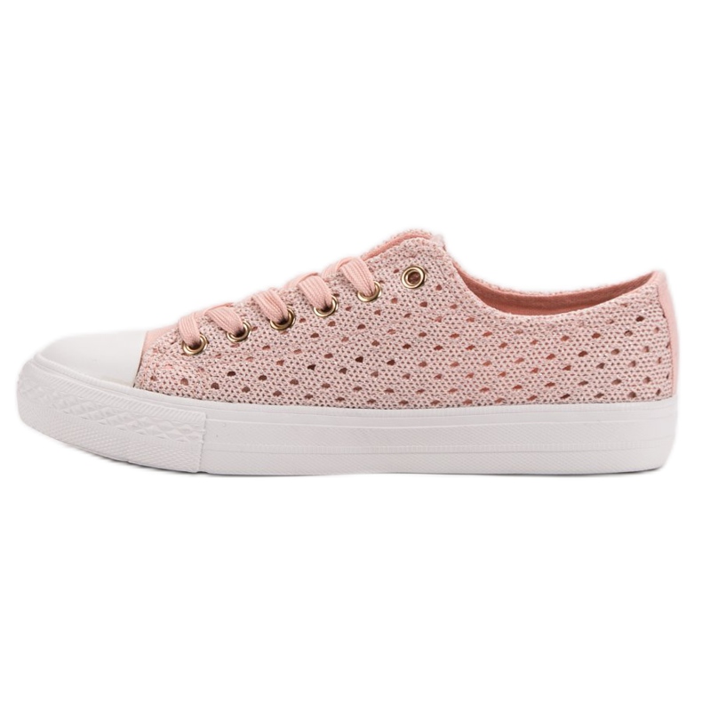 Rosa Textil-Sneakers 1