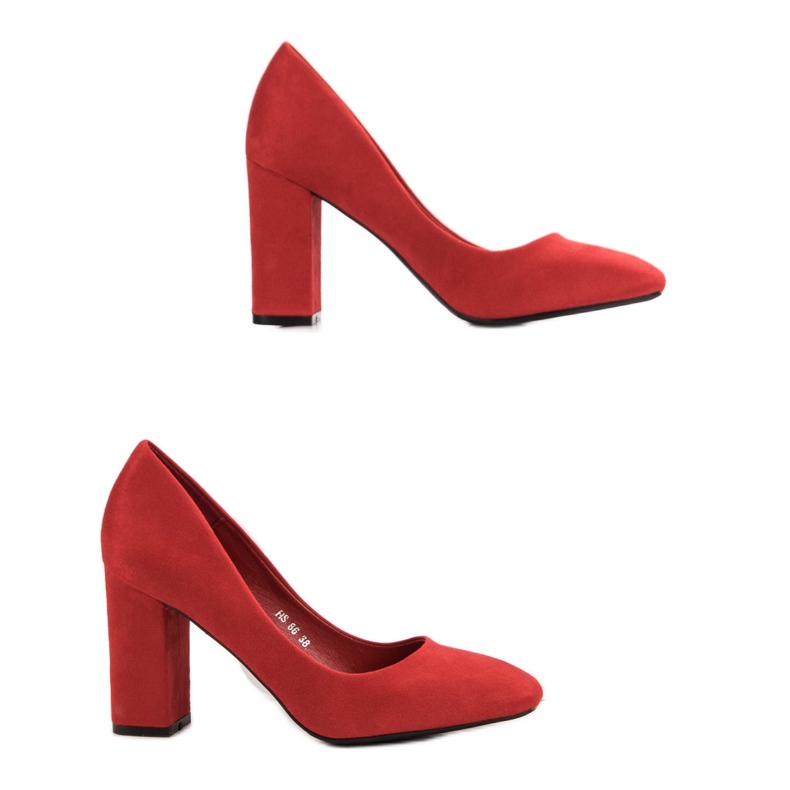 Small Swan Klassische Wildleder Pumps rot 2