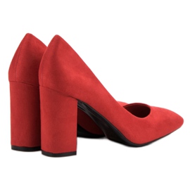 Small Swan Klassische Wildleder Pumps rot 1