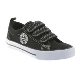 Schwarze American Club Sneakers mit Klettverschluss weiß 1
