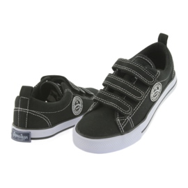 Schwarze American Club Sneakers mit Klettverschluss weiß 3