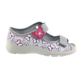 Befado Kinderschuhe 969X135 lila grau 1