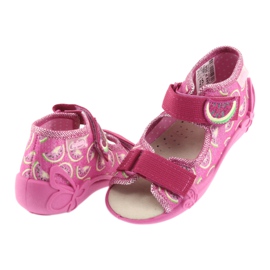 Befado Sandalen Kinderschuhe 342P004 Wassermelonen rosa grau grün 4