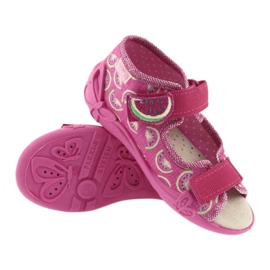 Befado Sandalen Kinderschuhe 342P004 Wassermelonen rosa grau grün 3