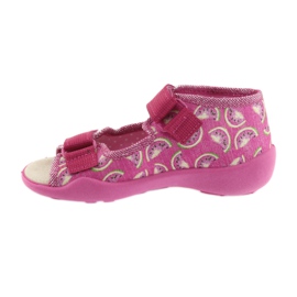 Befado Sandalen Kinderschuhe 342P004 Wassermelonen rosa grau grün 2