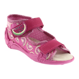 Befado Sandalen Kinderschuhe 342P004 Wassermelonen rosa grau grün 1