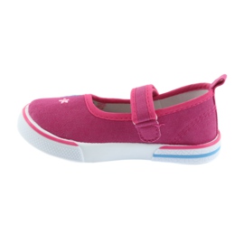 Atletico rosa Ballerinas Sneakers, Ledereinsatz blau 2