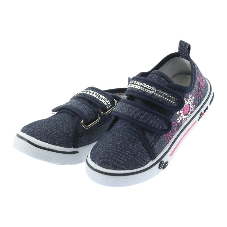 Atletico Kinder -Sneaker -Denim -Ledereinsatz blau 3