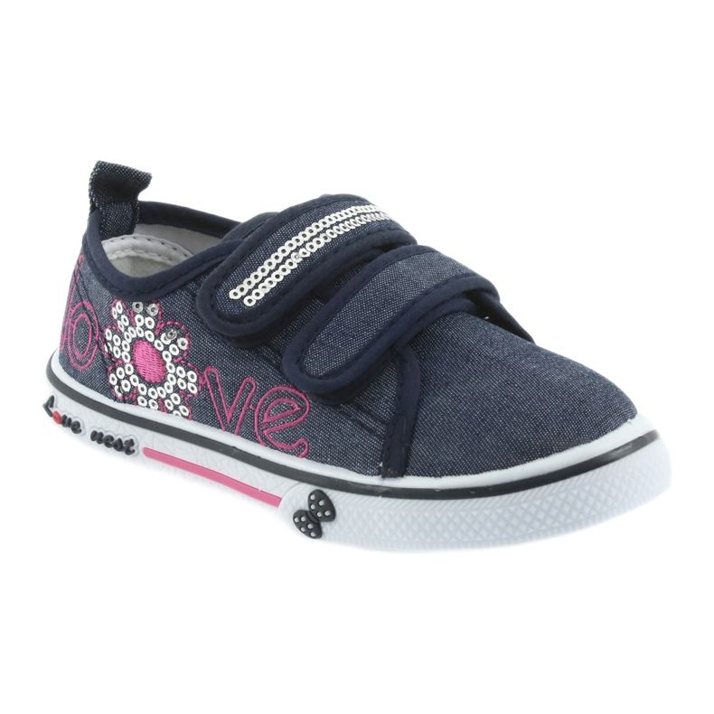 Atletico Kinder -Sneaker -Denim -Ledereinsatz blau 1